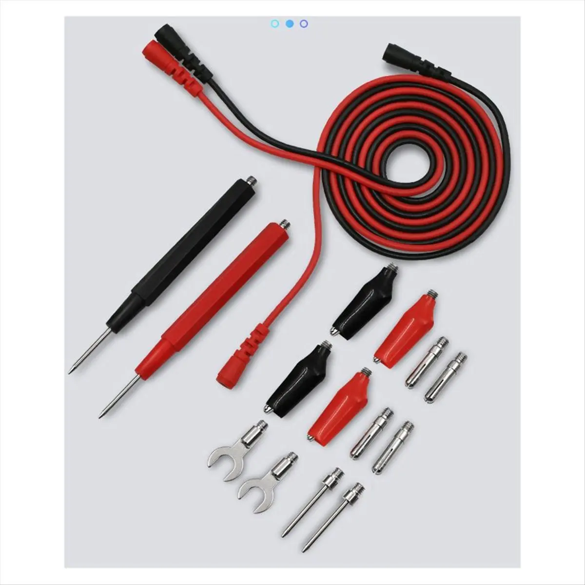 A73P 1Pcs Black Resistance Box Iron Variable Decade Resistor 0-9999.9 Ohm for Physical Teaching & 16Pcs Banana Cable Mea