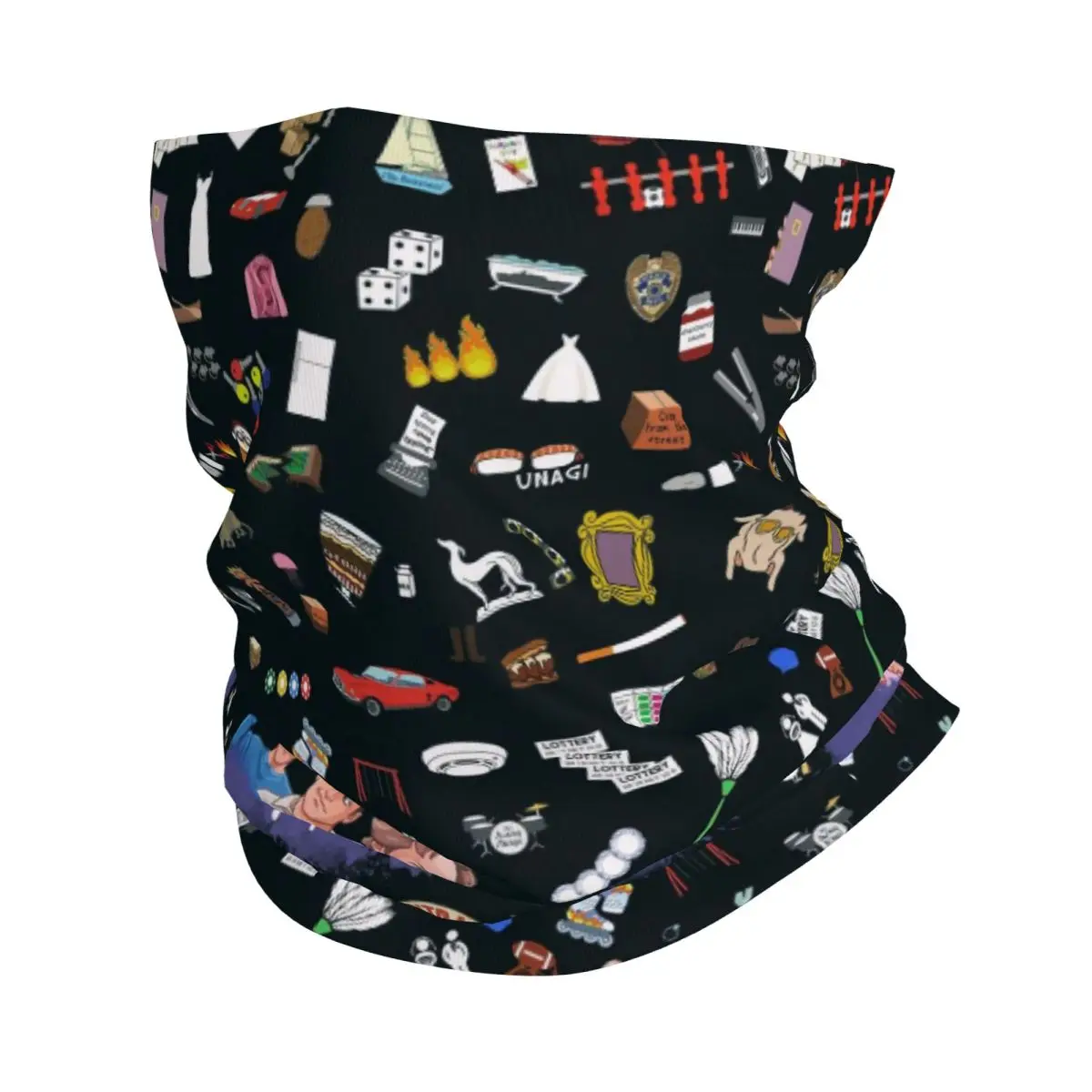 Custom Classic Friends TV Show Bandana Neck Warmer Men Women Winter Ski Tube Scarf Gaiter Face Cover