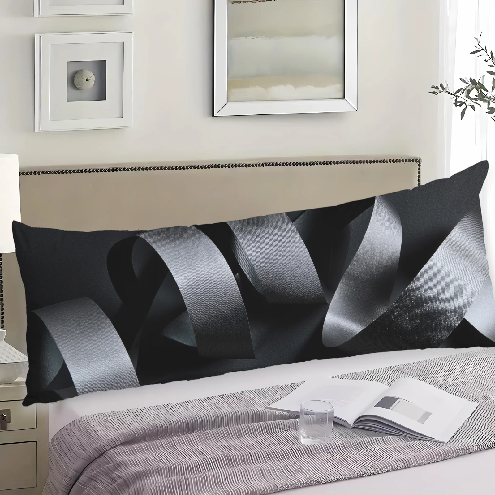Machine Washable Long Pillow Cover with Invisible Zipper, Made of Ultra-Fine Microfiber Fabric, Super Soft And Skin-Friendly, Pe