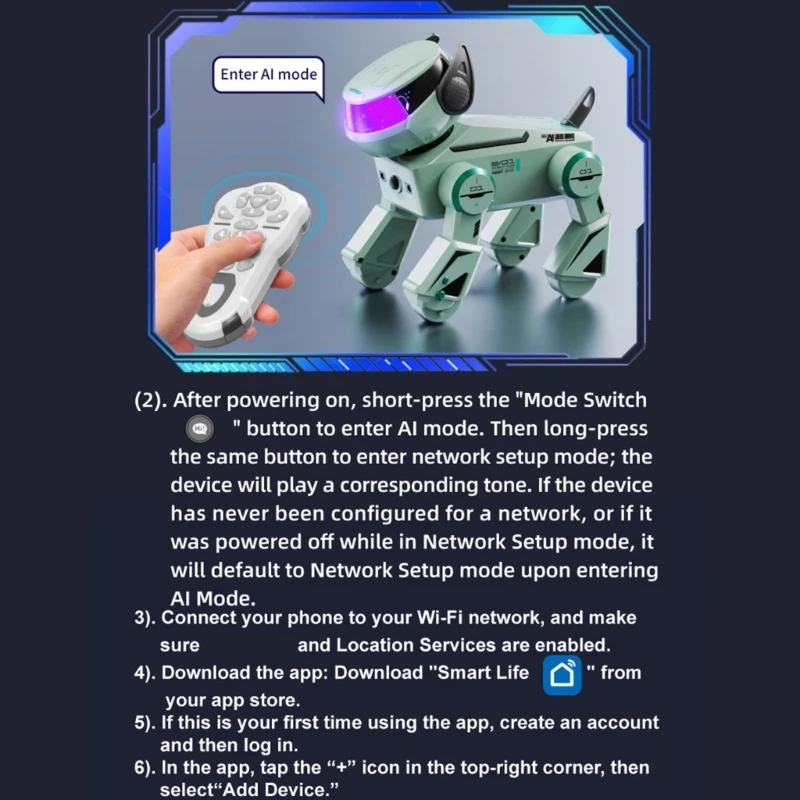Intelligent Robot Dog Dog Toy For Indoor Outdoor Play Offering Voice Interaction And Motion Control Entertainment 15UB