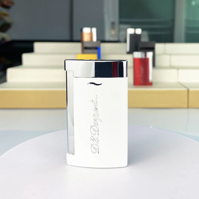 Mini Compact Portable Electronic Lighter - Windproof Inflatable Blue Flame Super Strong Direct Flame for Cigars