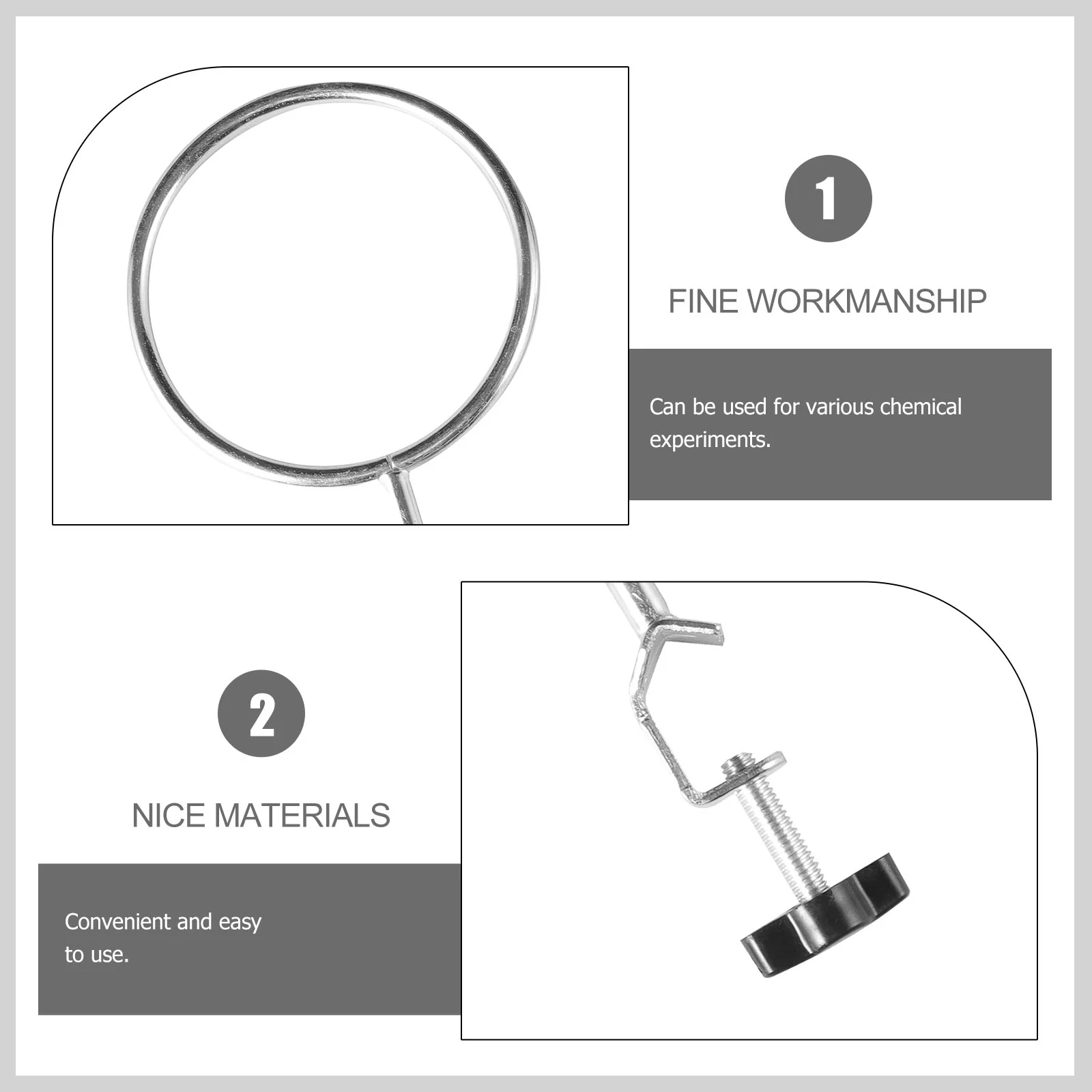 3 Pcs Iron Frame Ring Laboratory Retort Clamps Stand Metal 1920X1000X200CM Rings Accessories