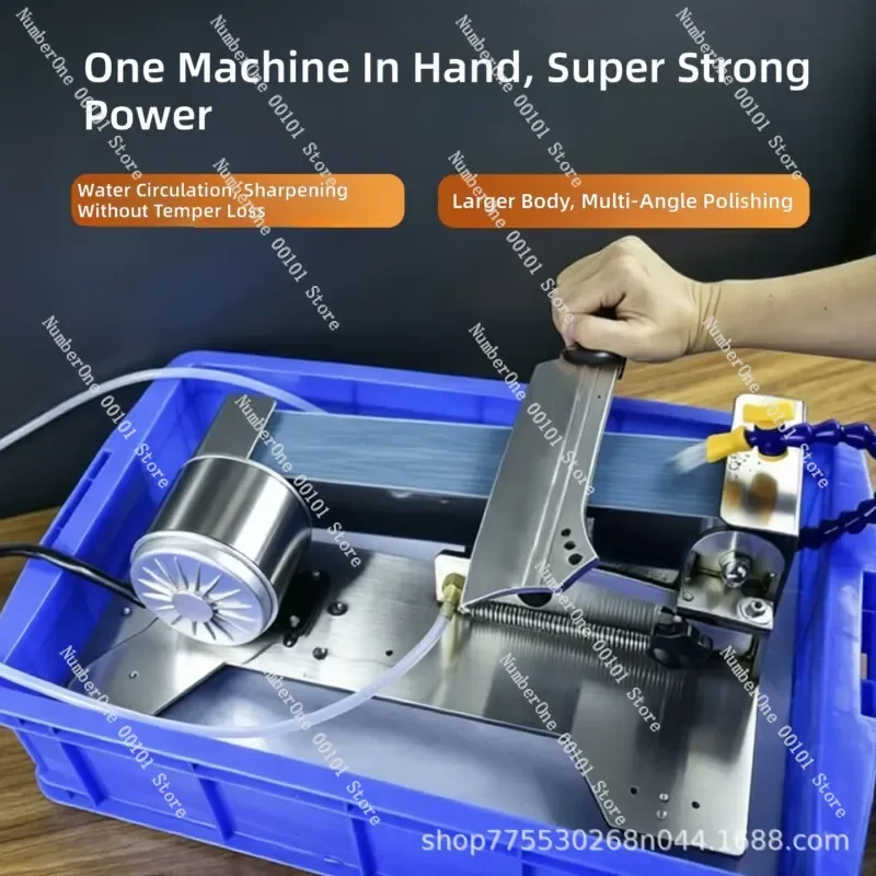 New Stainless Steel Water Cooled Knife Sharpener Fully Automatic Commercial Electric Knife Sharpener for Water Grinder Belt