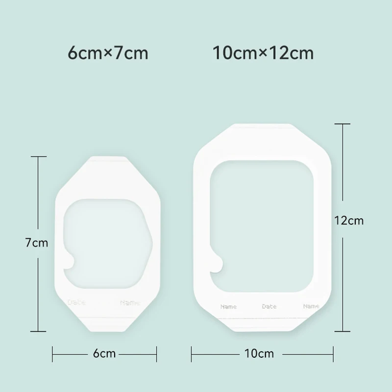 Imagem -04 - Adesivo de Filme pu Impermeável Transparente iv Cânula Adesiva Inconjunto Agulha Cateter Fixação Ferida Molho pu 6x7 cm 10x12cm 100 Pcs