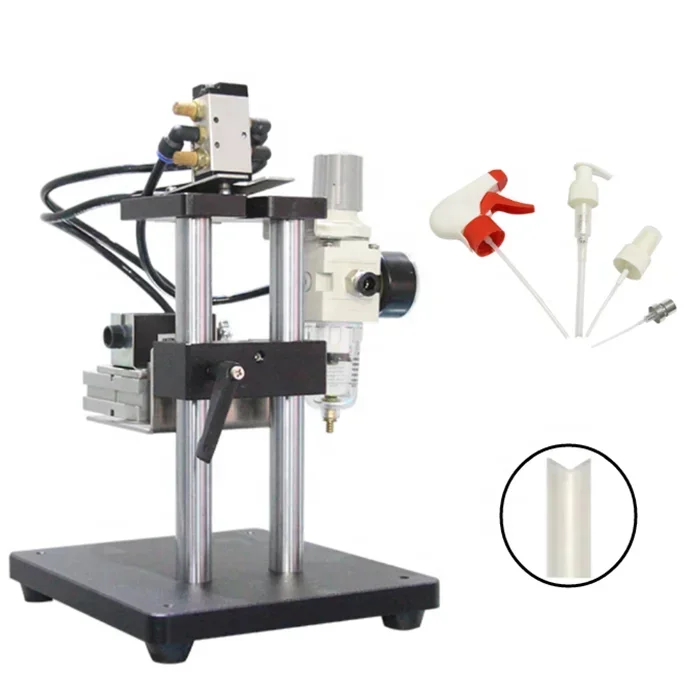 Semi Automatic Small Pipe Cutting Machine Plastic Pet Pvc Pipe Perfume Pump Sprayer Dip Tube Cutting Machine