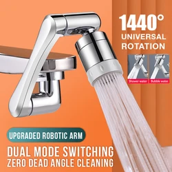 Faucet Extender ABS Robotic Arm Single Dual Mode 1080° Rotating Universal Faucet Extension Swivel Spray For Bathroom Sink Nozzle