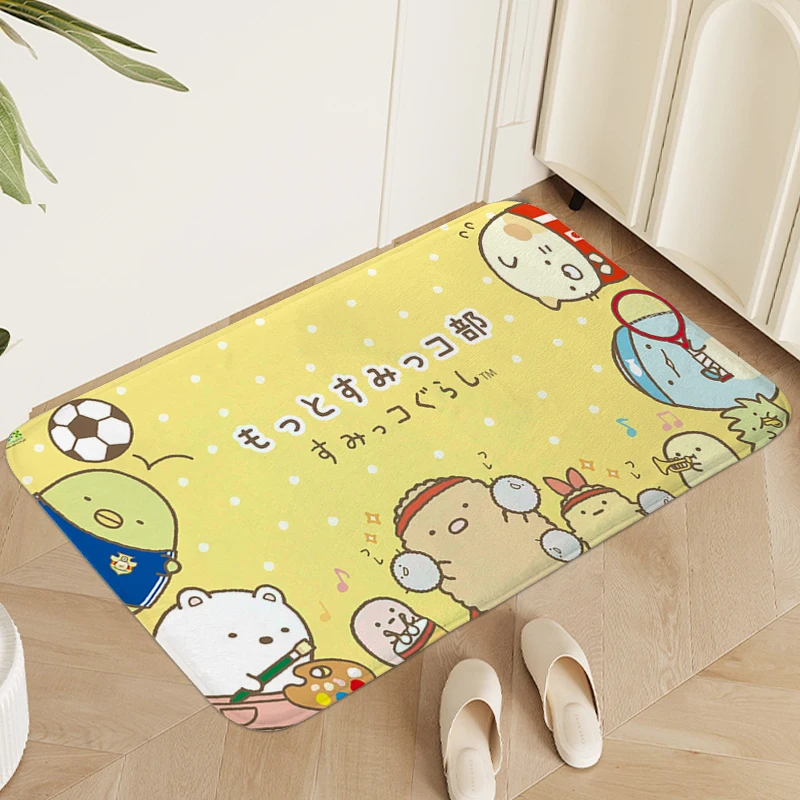 

Carpet for Children's Room R-Rilakkumas Kids Bedroom Foot Mat Doormat Entrance Door Washable Non-slip Living Room Bathroom Rug