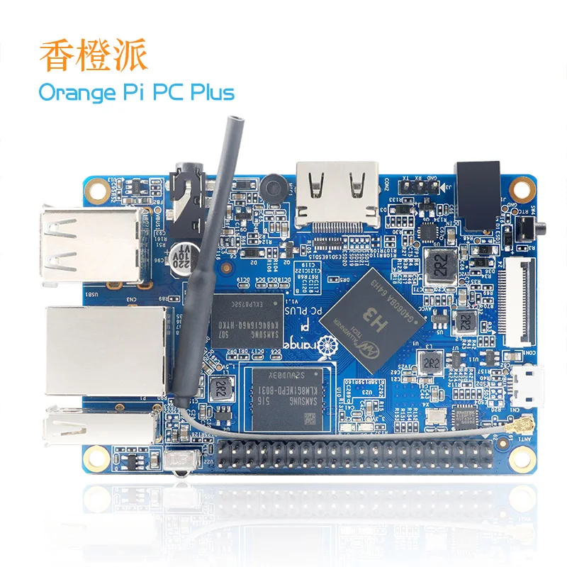 Placa de desarrollo de computadora Orange Pi PC Plus, Chip Quanzhi H3, programación de código abierto, aprendizaje MCU