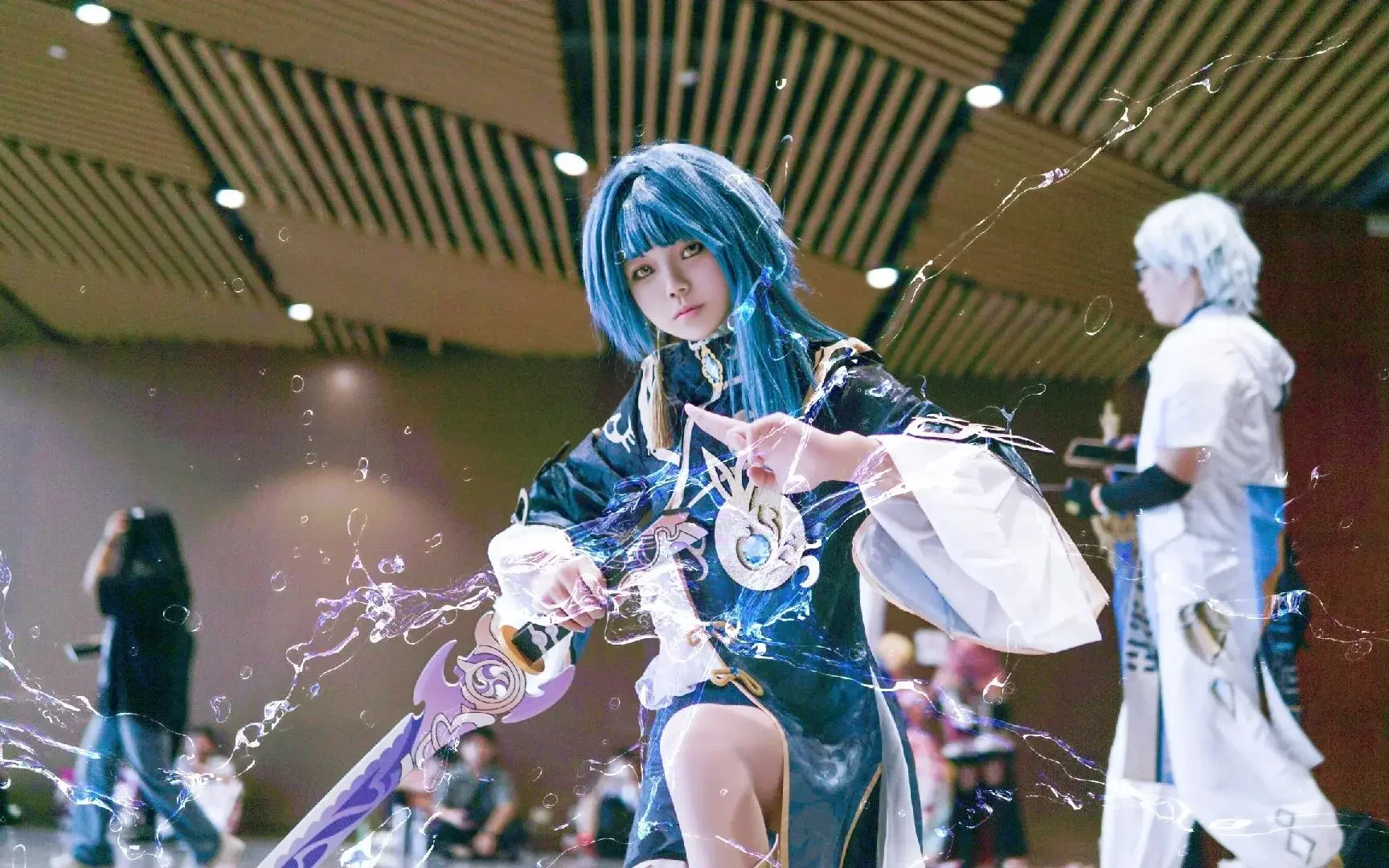 أزياء كوسبلاي جينشين إمباكت شينغ كيو التأثيرية شينغ تشيو زي رائع للهالوين زي جينشين التأثيري الباروكات زي كامل