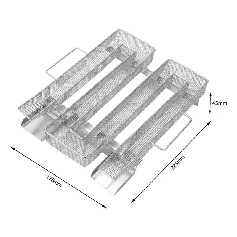 SHGO-Voor Kaas, Vis Voor BBQ Grill Compatibel Voor Kaas, Vis Grill Koken Tool-Pellet Roker Lade Doos 8.9 X 6.9 Inch Accesso