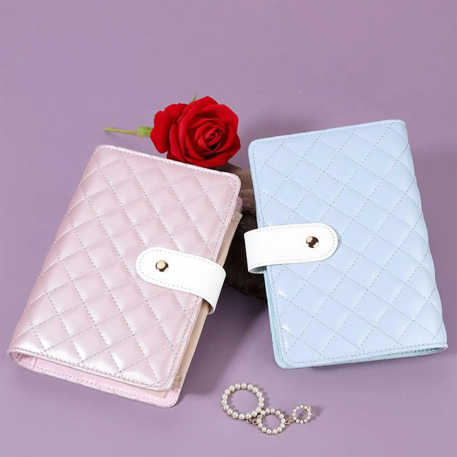 Jewelry Case For Traveling Notebook Shape Multi-Pocket Zipper Pouch Jewelry Organizers And Storage Travel Bag For Ring Earring