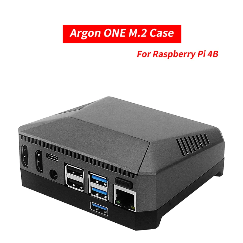 

Argon ONE M.2 Case SATA Aluminum Metal Shell Active Passive Cooling For Raspberry Pi 4B