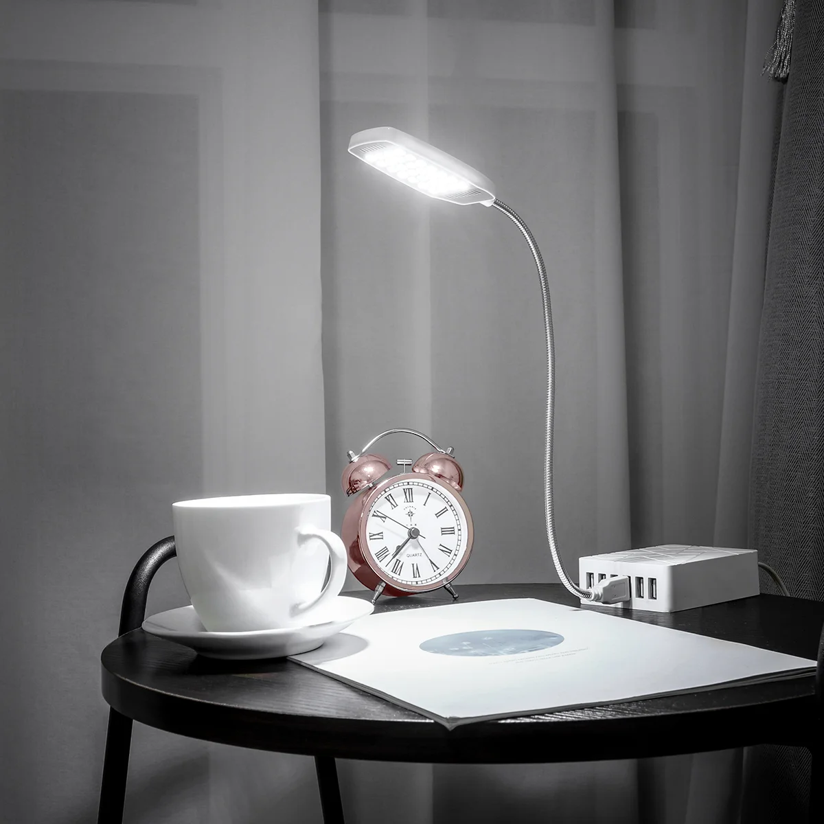 Easy to Install Reading Lamp Computer Light Desk White Laptop USB LED Glare-free