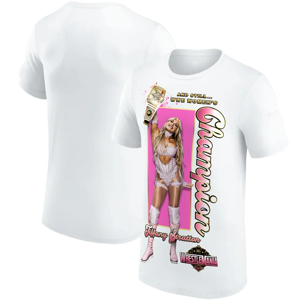 

«2025 И СТИЛЬ... Чемпион! Футболка Tiffany Stratton WrestleMania 41-Black Base +Tiffy Time для Royal Swag унисекс!