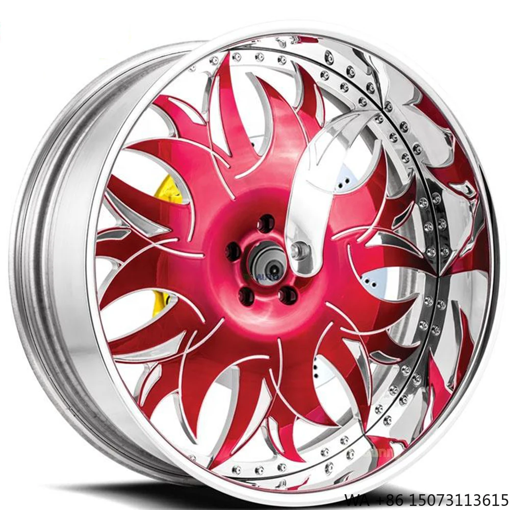 Custom Forgiato 2 Piece Chrome 22x8.5J Forged Deep Dish Concave Wheels for Luxury Sedans