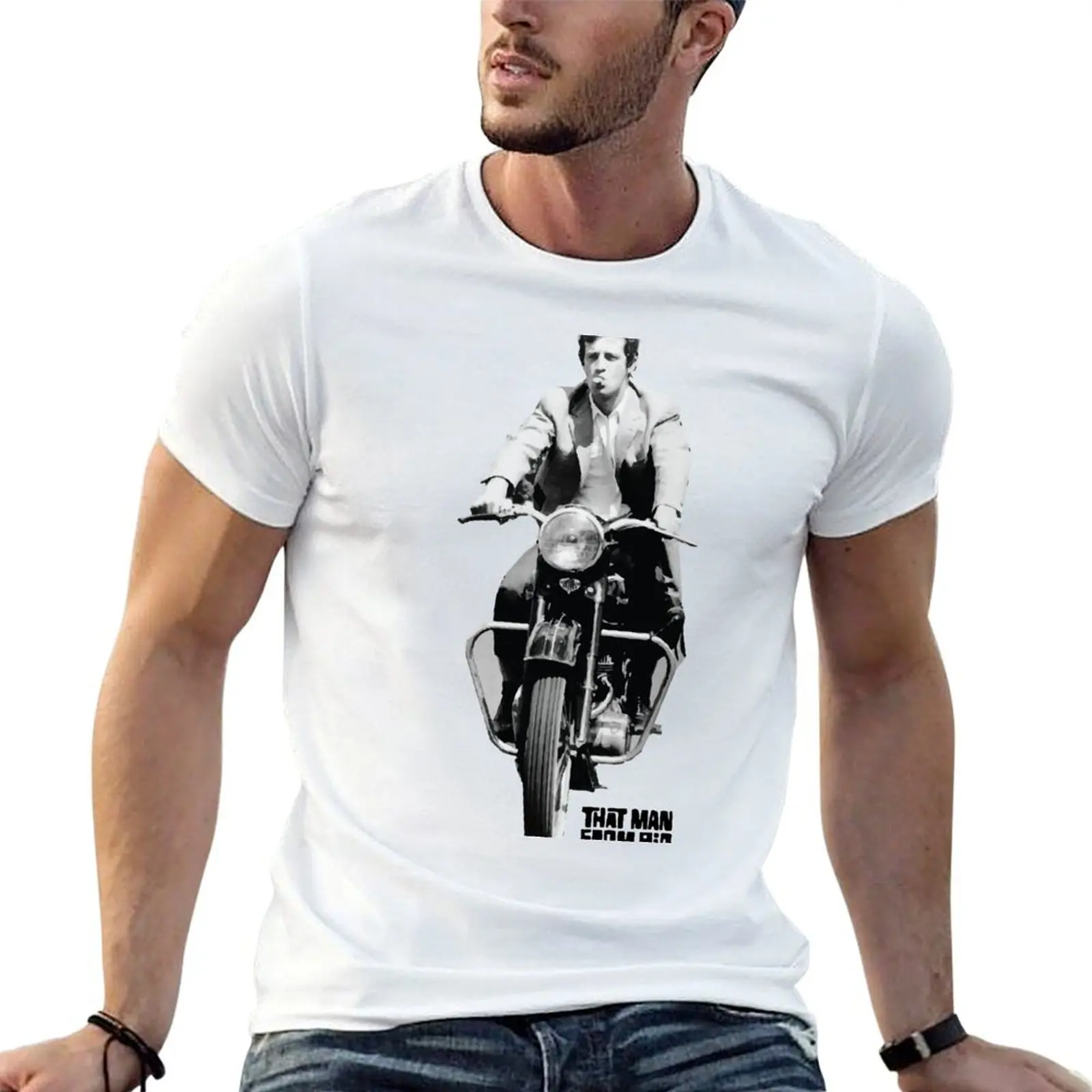 Camiseta Jean Paul Belmondo, camiseta de algodón para hombre, camiseta de verano para hombre, camiseta gráfica