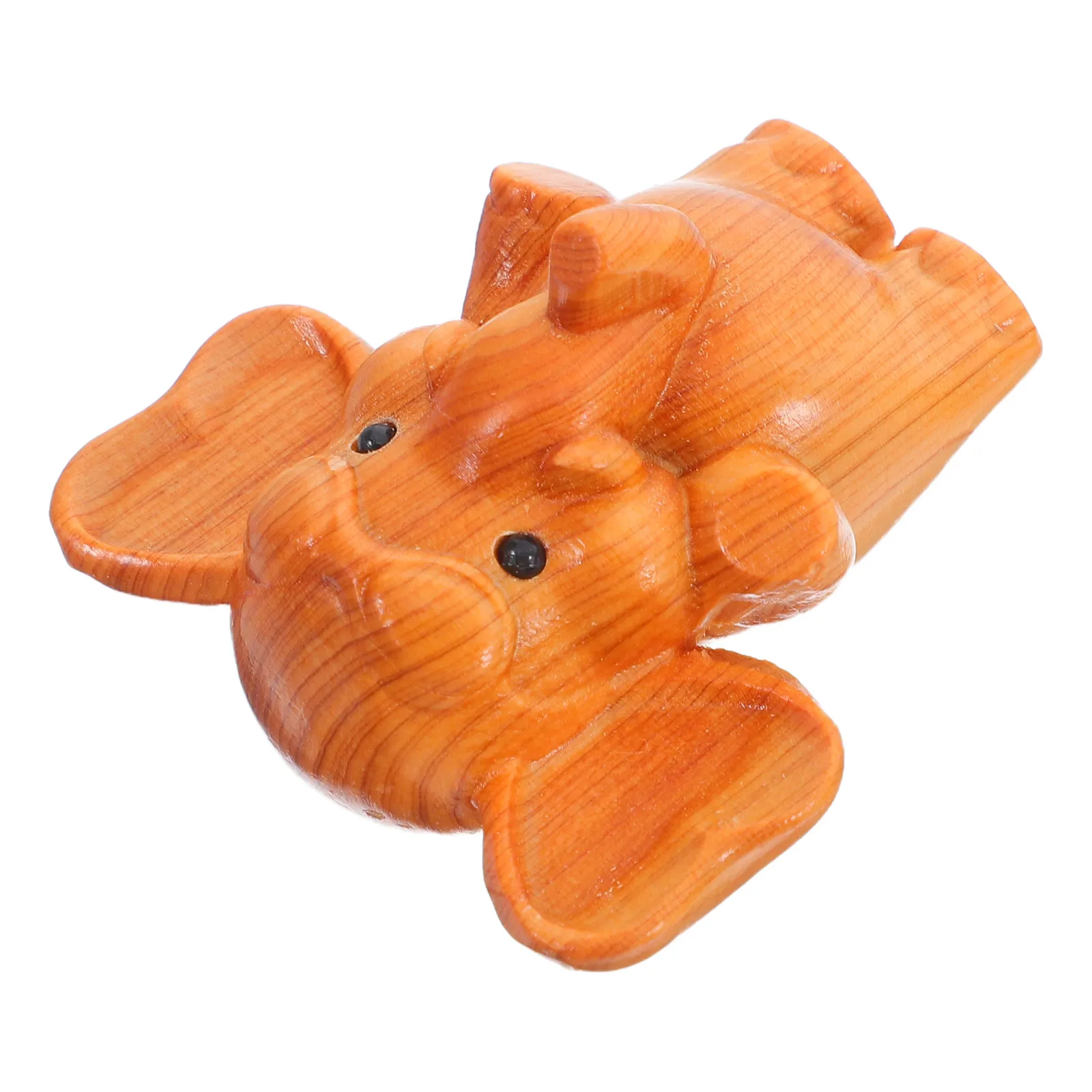 

Wooden Elephant Decoration Precision Carved Animal Sculpture Tabletop Ornament Mini Statue Home Office Decor Gift