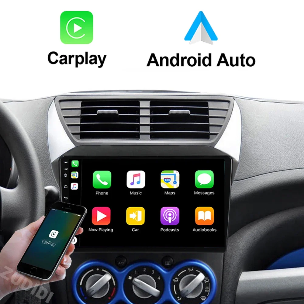 Autoradio Android 13, 8 Go/128 Go, Navigation GPS, Lecteur DVD, Stéréo, Limitation, Pour Voiture Suzuki Alto (2009, 2010, 2011, 2012, 2013, 2014, 2015)