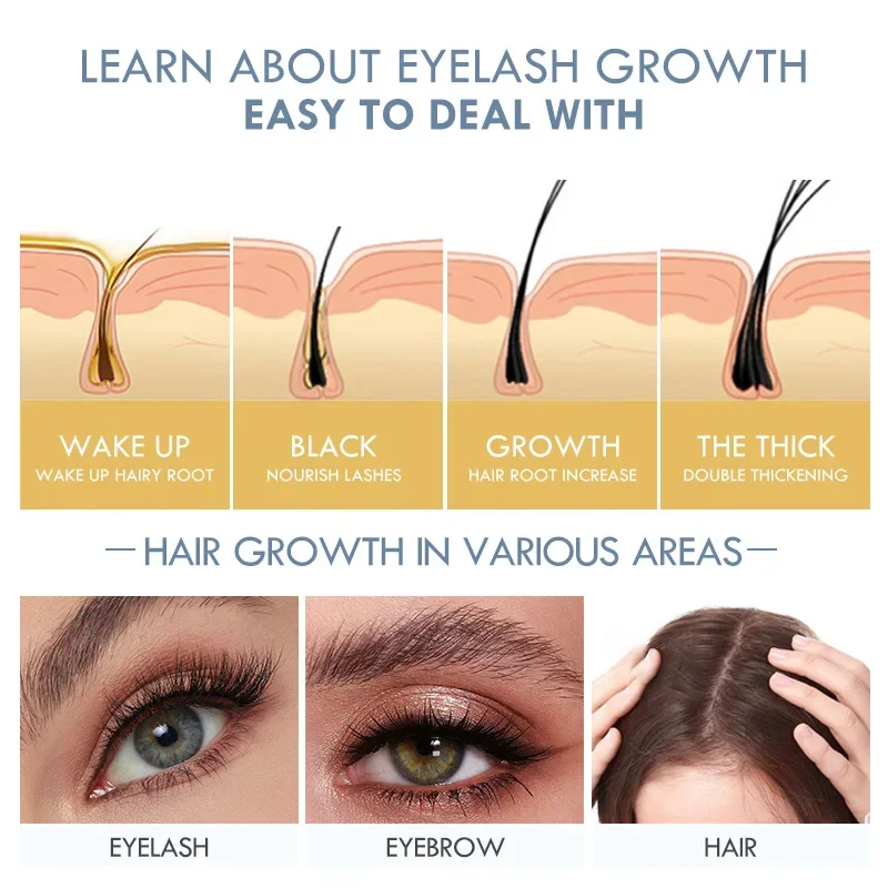 Pudaier Fast Eyelash Growth Serum Eyelash Eyebrow Growth Strong Makeup Extension Treatment Eyelash Growth Thicken Care Products