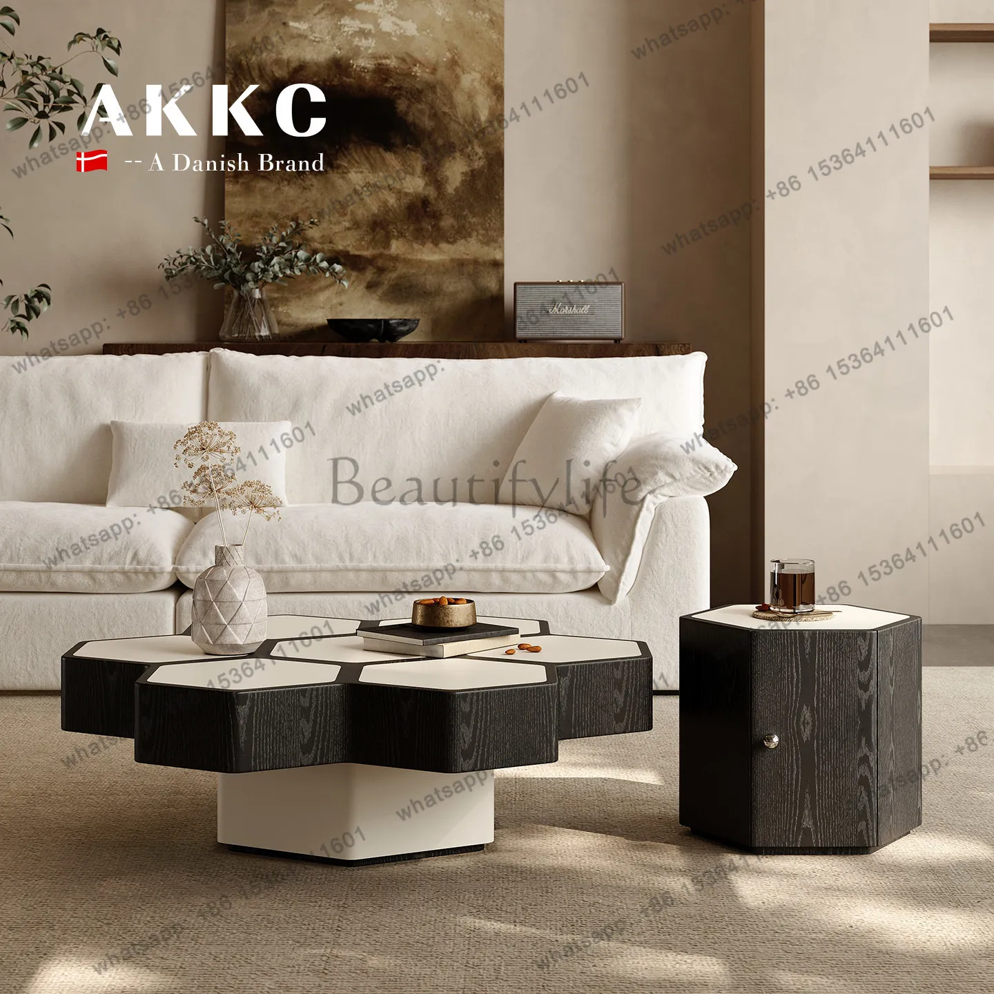 

Italian minimalist coffee table combination designer modern minimalist creative living room high-end coffee table