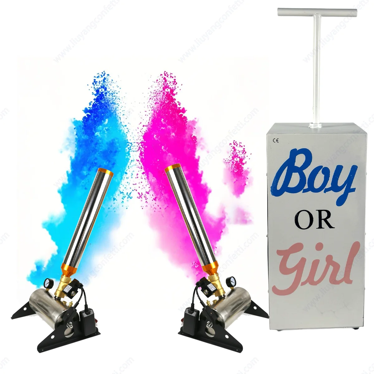 

One Click Start TNT Gender Reveal Baby Shower Powder Canon Machine Party Event Pink or Blue Girl Boy New Idea Wedding Decor Show