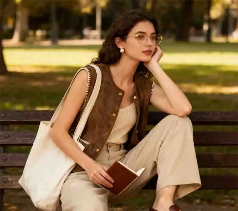 Vests Waistcoats Thin Womens Vest Coats Woman Winter Cashmere Full Lining Thickened Cold-Proof Cozy Commuting Comfortable Trendy