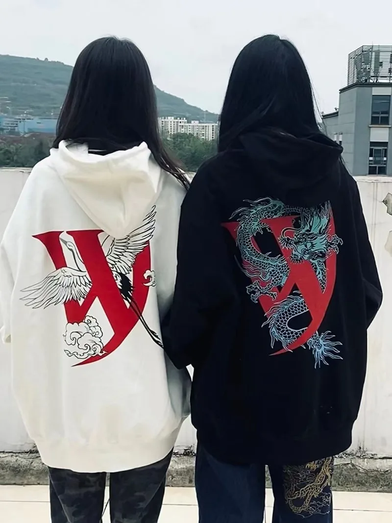 初秋の新作、ゆったりとしたカジュアルで万能なスタイル、男女兼用、トレンドのストリート系で快適な服