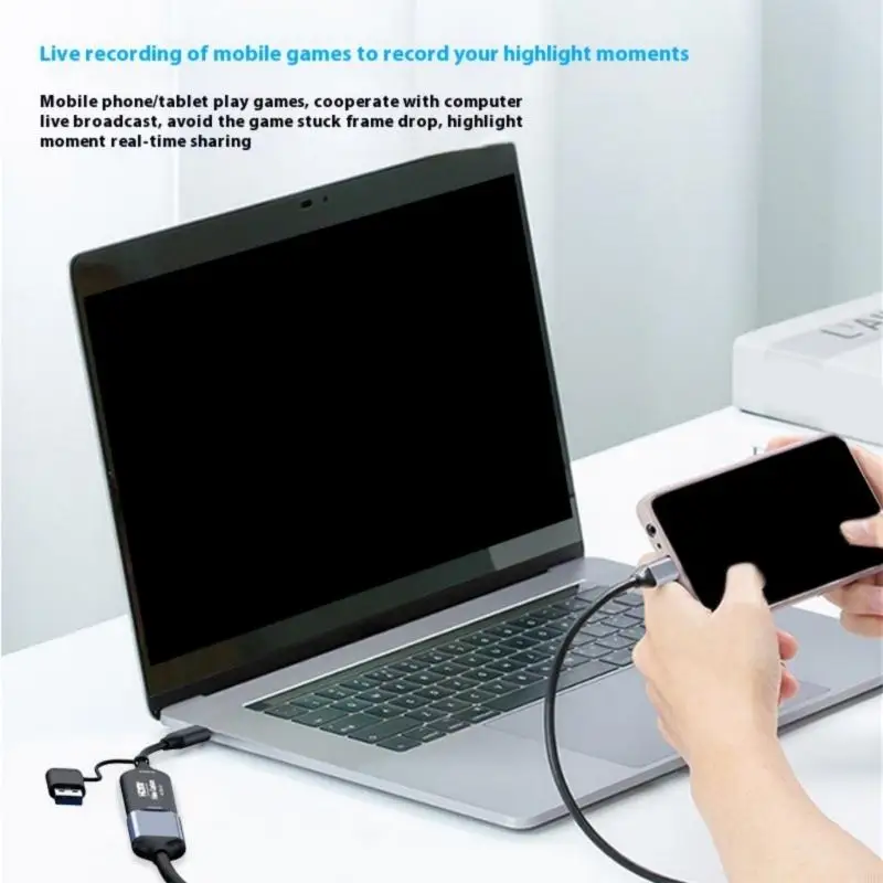 C90F USB+Type C to HDTV Video Adapter Converter USB Video Device