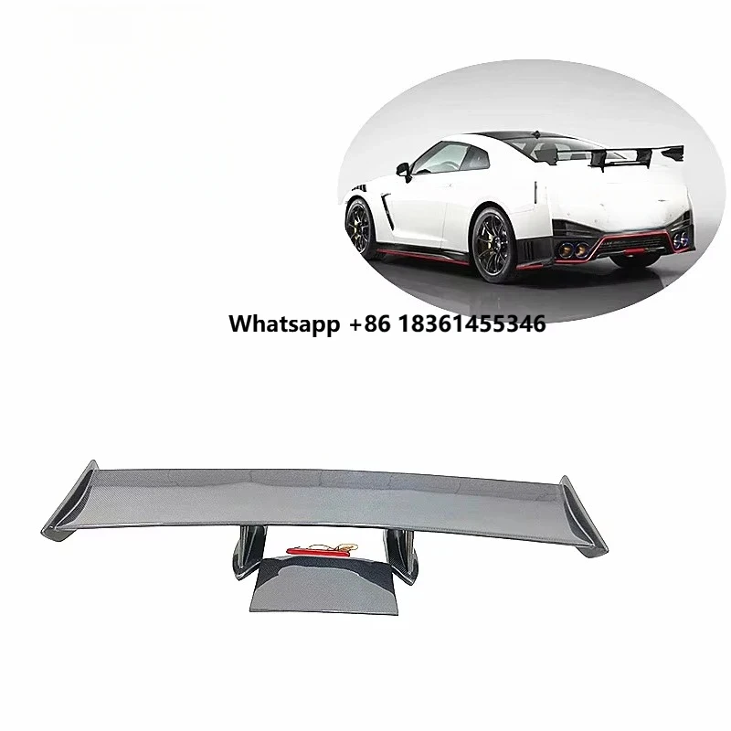 For GTR R35 High Quality 08-15 NSM Style Carbon Fiber GT Wing Rear Trunk Spoiler