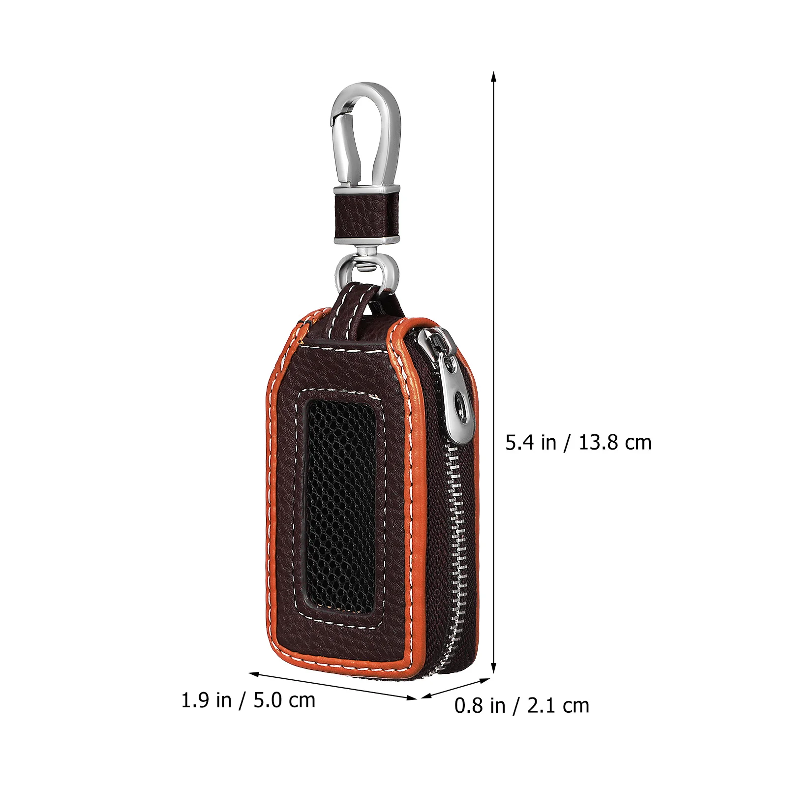 

s Car Key Cover Brown Protective Case PU Material Waterproof Dustproof Fits Most Keys Practical Accessory Car Interior