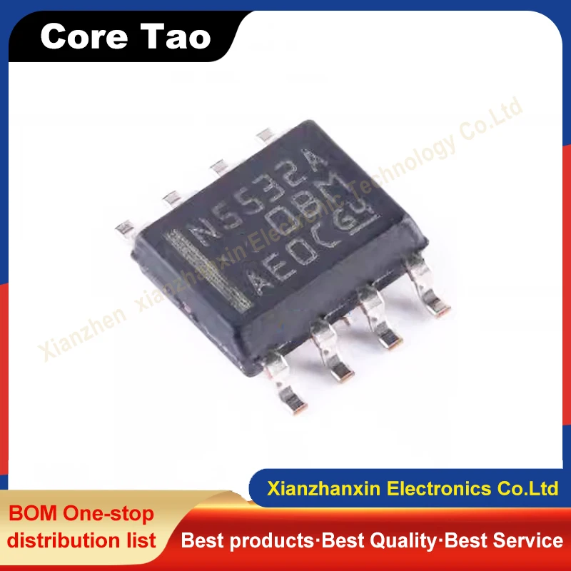 10PCS/LOT  NE5532ADR NE5532A SOIC-8 Dual low noise operational amplifier chip in stock