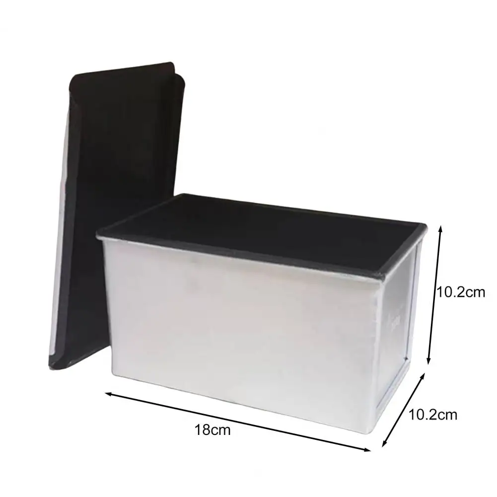 Bread Container Non-stick Loaf Pan with Lid Aluminum Alloy Bread Mold Container Sandwich Toast Bakeware for Healthy Oven Baking