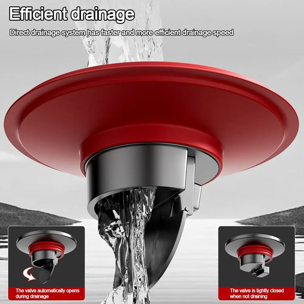 New Stainless Steel Shower Floor Drain with Grid Grate Cover Anti-odor Fast Drainage Floor Drain Round Insectproof Sink Strainer