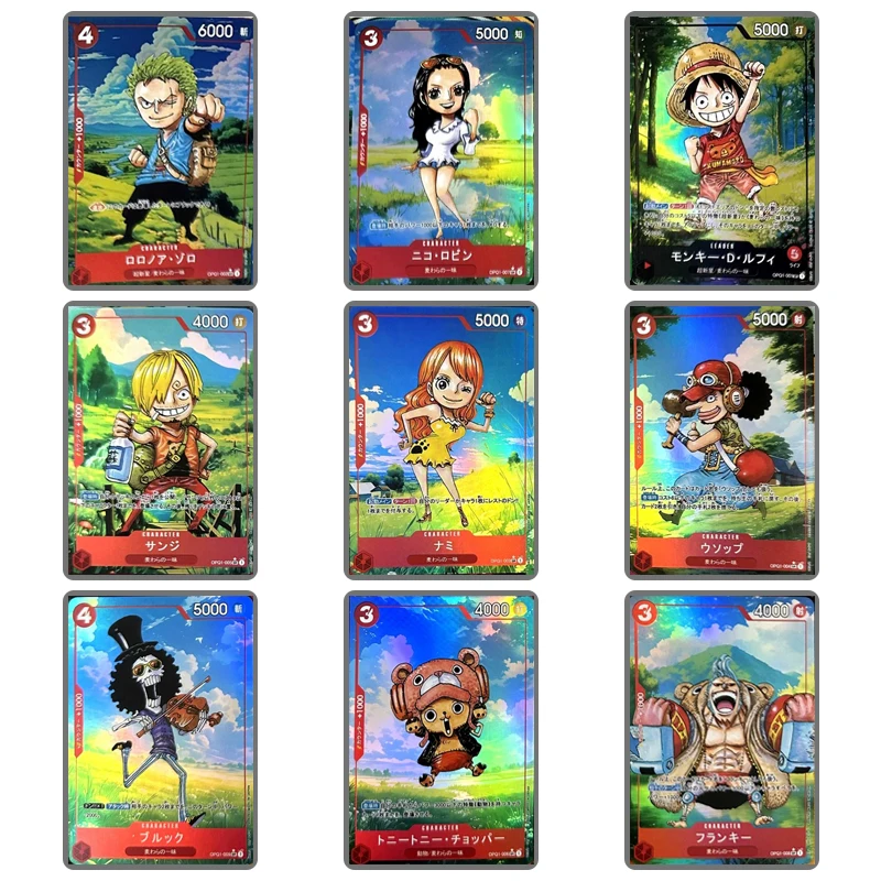 

ONE PIECE Diy Homemade Card Characters Monkey D Luffy Roronoa Zoro Nami Nico Robin Collectible card toy Christmas birthday gift