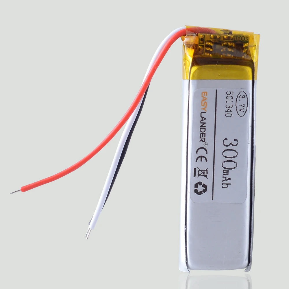 3-سلك 501340 300mAh بوليمر بطارية ليثيوم أيون ل TWS سماعات بلوتوث سماعة سماعة المنزل TWSEJ02LM