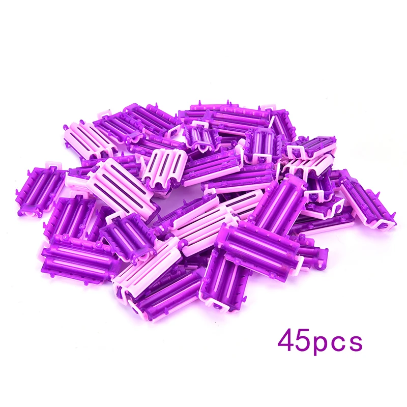 

45pcs Hair Rollers Root Fluffy Clamps Wave Perm Rod DIY Corn Clips Corrugation