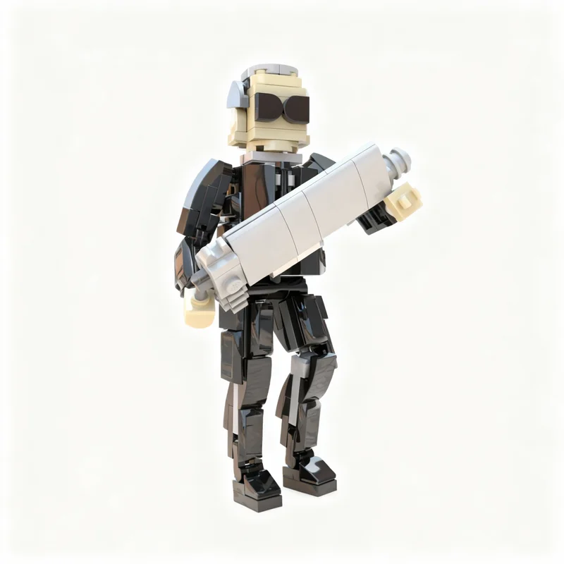 140 pièces MOC Space Police III MIB Agent K Men Black Kevin Brown Action Jouets de Noël Modèles de construction Blocs d'architecture Idée