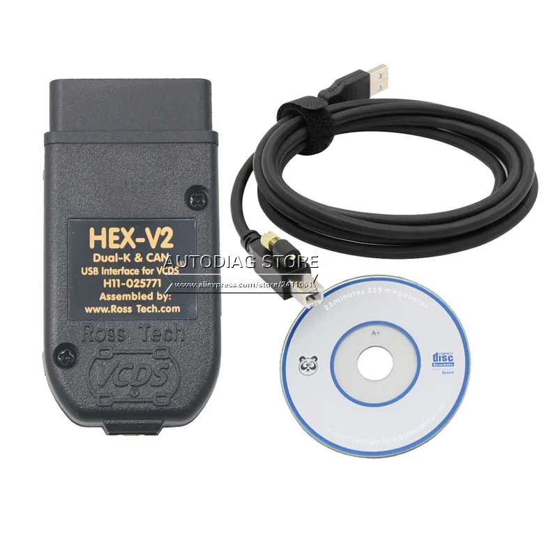 VAG COM 23.3.1 VAGCOM 22.3 VCDS HEX CAN USB Interface FOR VW AUDI Skoda Seat 21.3 ATMEGA162+16V8+FT232RQ For 1996 -2017