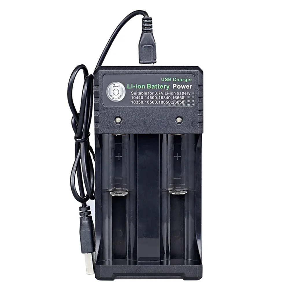 

4.2V 18650 Charger Li-Ion Battery USB 2 Slots Standalone Charging Portable Electronics 18500 16340 14500 26650 Battery Charger