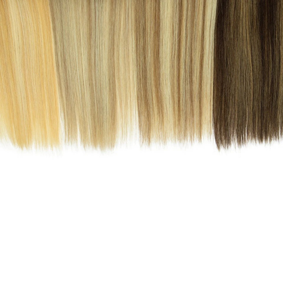 Pacotes de Cabelo Humano Elegantes para Mulheres 4 #   Extensões de Cabelo Humano Colorido Marrom, Cabelo Humano Colorido Loiro 613, Cabelo Brasileiro
