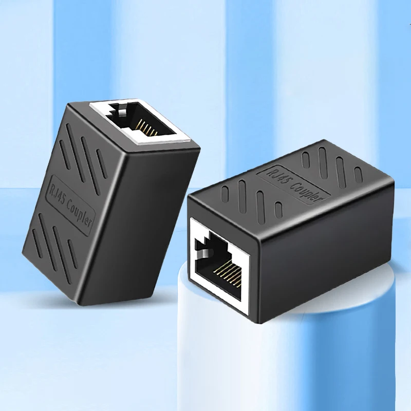 RJ45 Connector Network Extender Female To Female Ethernet Adapter Gigabit Interface Splitter Coupler For Internet Connection