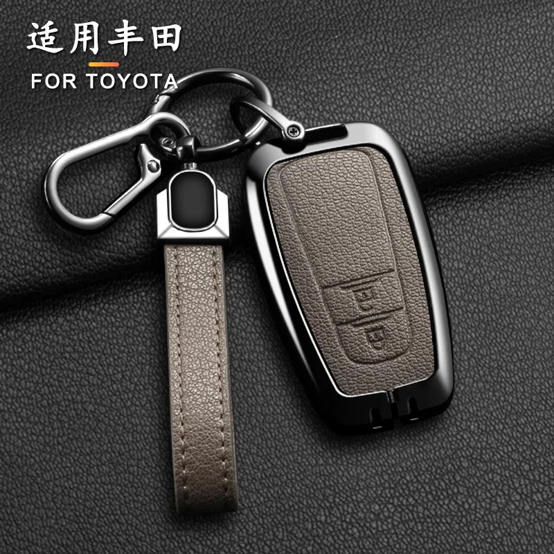 Suitable Zinc Alloy Car Key Case Full Cover for Toyota Prius Camry Corolla CHR C-HR RAV4 Land Cruiser Prado Keychain Accessory