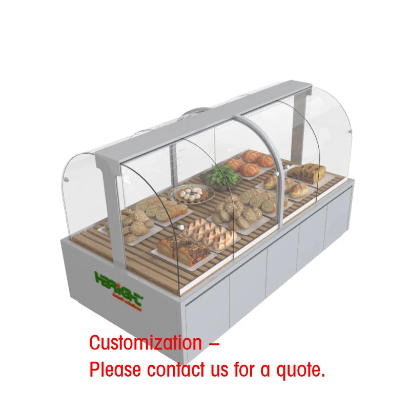 custom.Highbright High Quality Single-Temperature Metal Bakery Showcase with Color Customization 1 Door Supermarkets Bakery