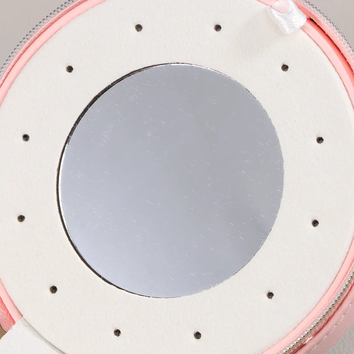 

1 шт. Модная круглая шкатулка для украшений из ПУ-материала, легкая портативная шкатулка-органайзер для путешествий и повседневного использования, для серег, колец, ожерелий