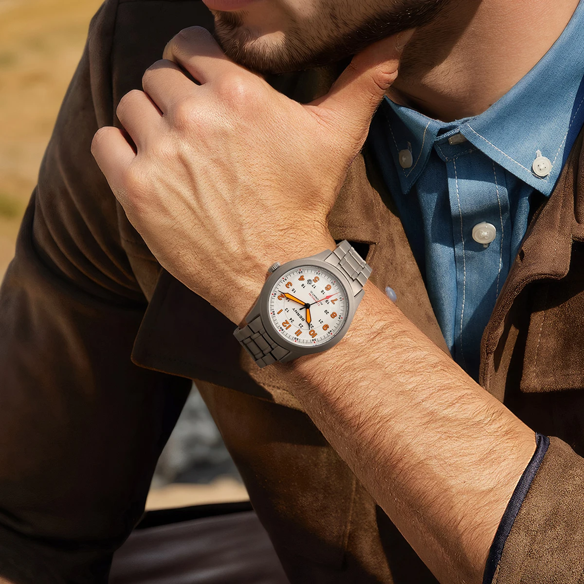 Men's Titanium Automatic Field Watch with Sapphire Crystal and Date