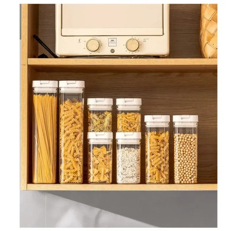 Sealed Plastic Food Storage Box Cereal Candy Dried Jars with Lid Fridge StorageTank Containers Household Items Kitchen Organizer