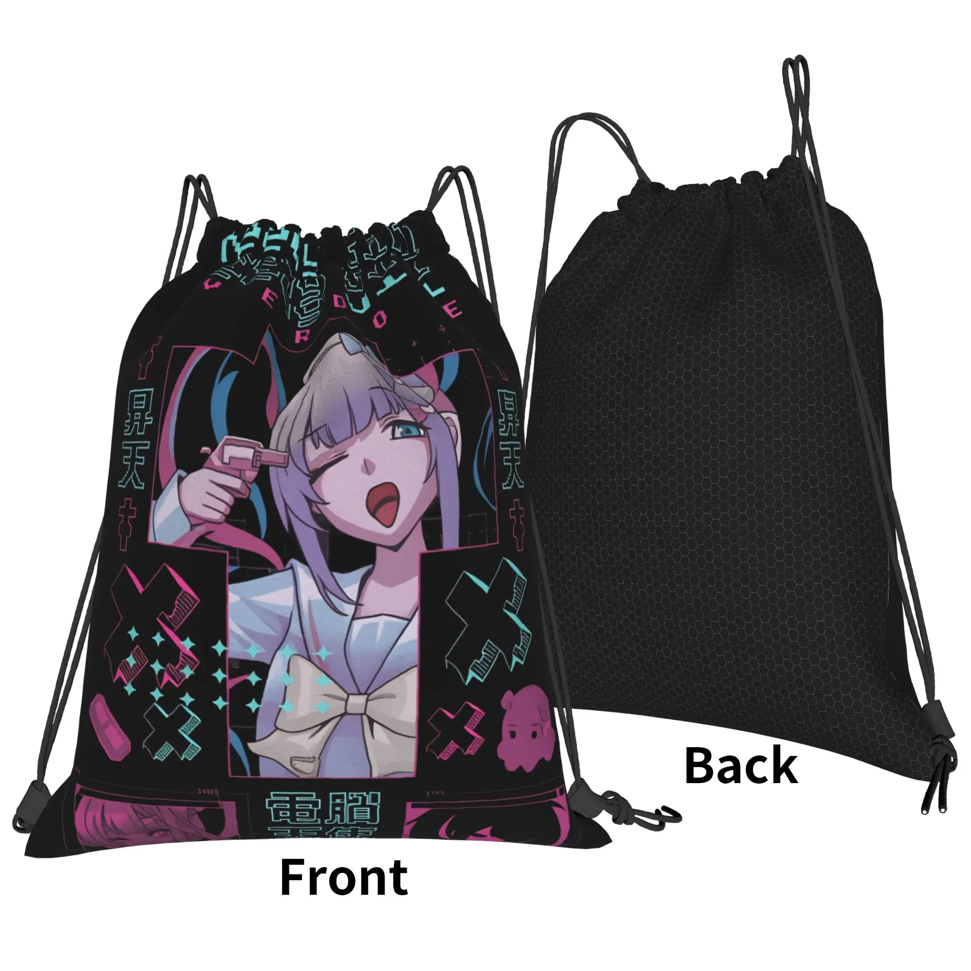 Needy Streamer Overload Drawstring Bag Video Game Lightweight Vintage Backpack Travel Sackpack String Bags For Men