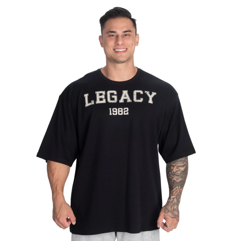 2026 Legacy Iron Thermal Tee _ Oversized Thermal Training Tee - Better Bodies _ Perfect for Bodybuilders & Powerlifters