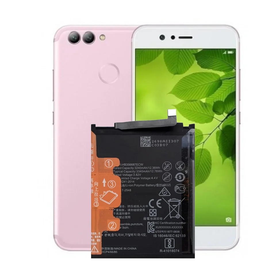 HB356687ECW Batería para Huawei Mate 10 Lite P30 Lite 4E Nova 2 Plus 2i NOVA3i 4e / Honor 9i Pieza de repuesto Capacidad original Teléfono 5