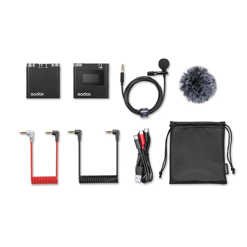 Godox Wireless Microphone Virso S M1 M2 2.4Ghz Wireless Lavalier PC Camera Phone Professional Omnidirectional Mic for Vlogging